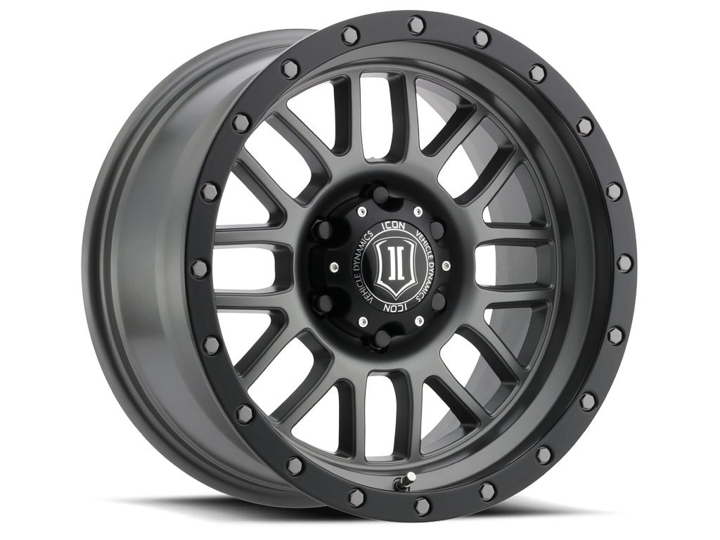 Alpha 17 X 8.5 / 5 X 5 / 0MM / 4.75 Inch Back Space Titanium, ICON Alloys