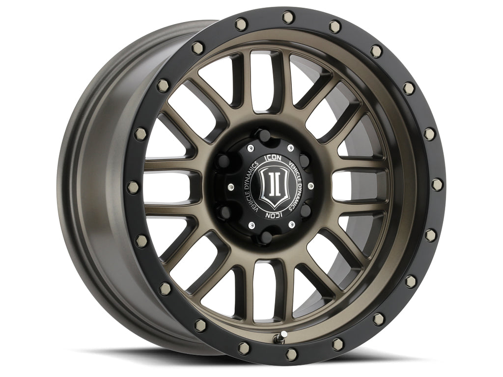 Alpha 17 X 8.5 / 6 X 5.5 0MM Offset 4.75 Inch Back Space Bronze, ICON Alloys