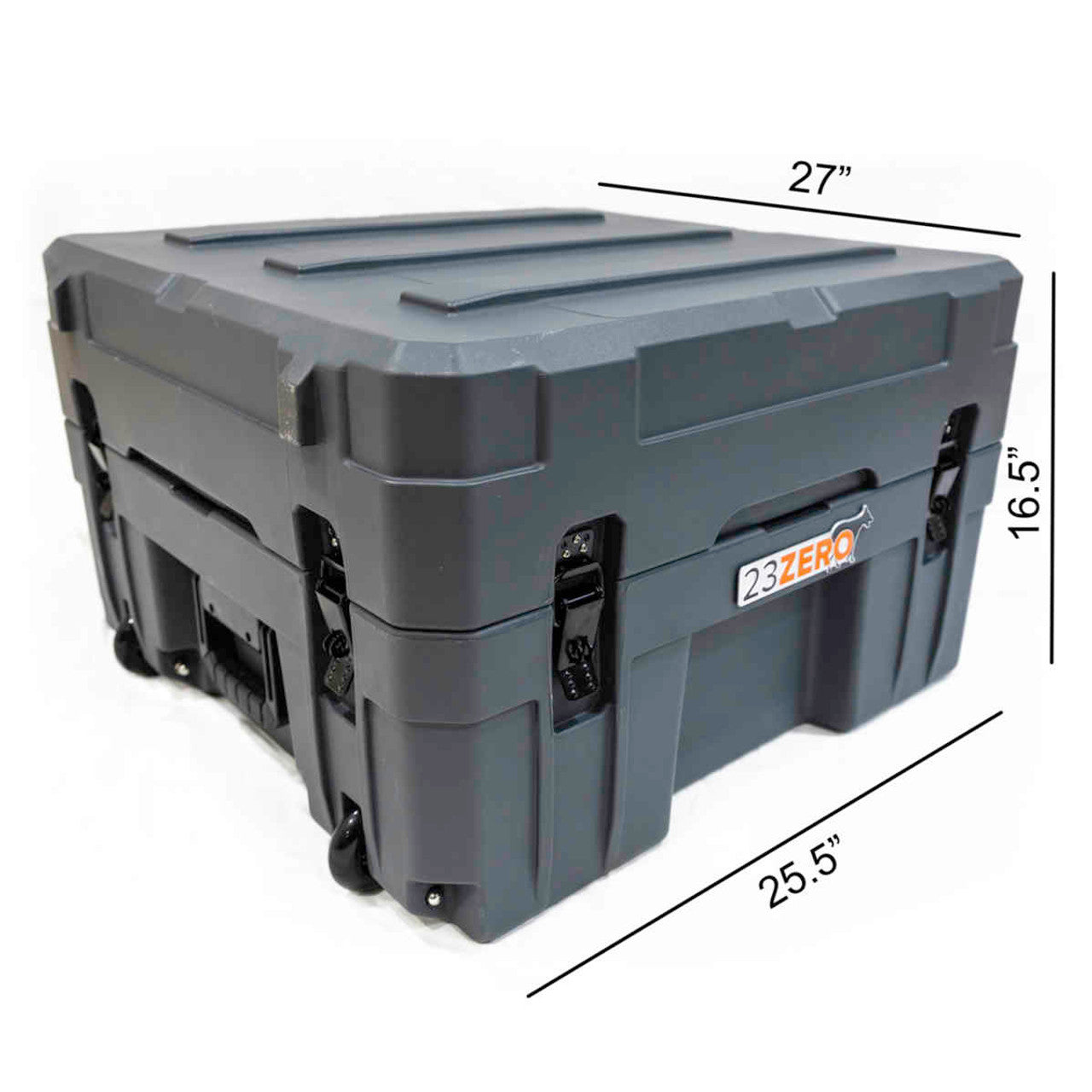 23Zero 132L Overland Gear Box Gray with wheels
