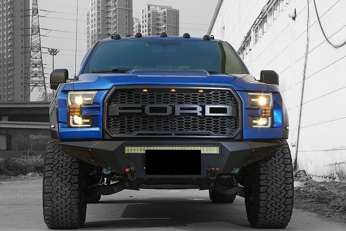 15-17 Ford F150 PRO-Series Halogen Projector Headlights Chrome | AlphaRex
