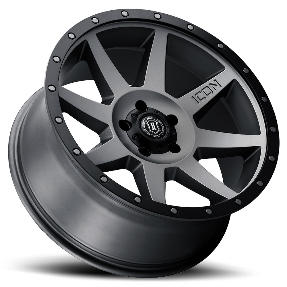 Rebound 20 X 9 / 5X5 / -12MM / 4.5 Inch Back Space Titanium, ICON Alloys