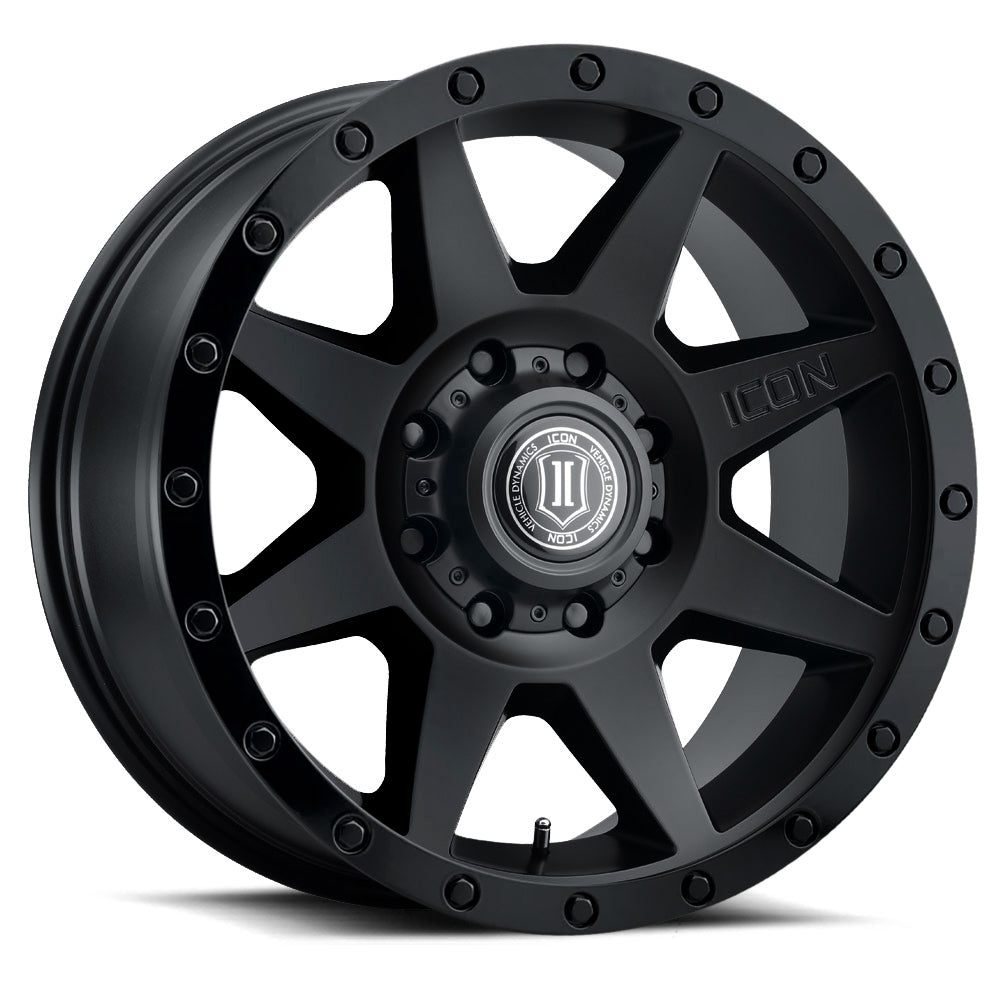 Rebound 20 X 9 / 8 X 6.5 12MM Offset 5.5 Inch Back Space Double Black, ICON Alloys