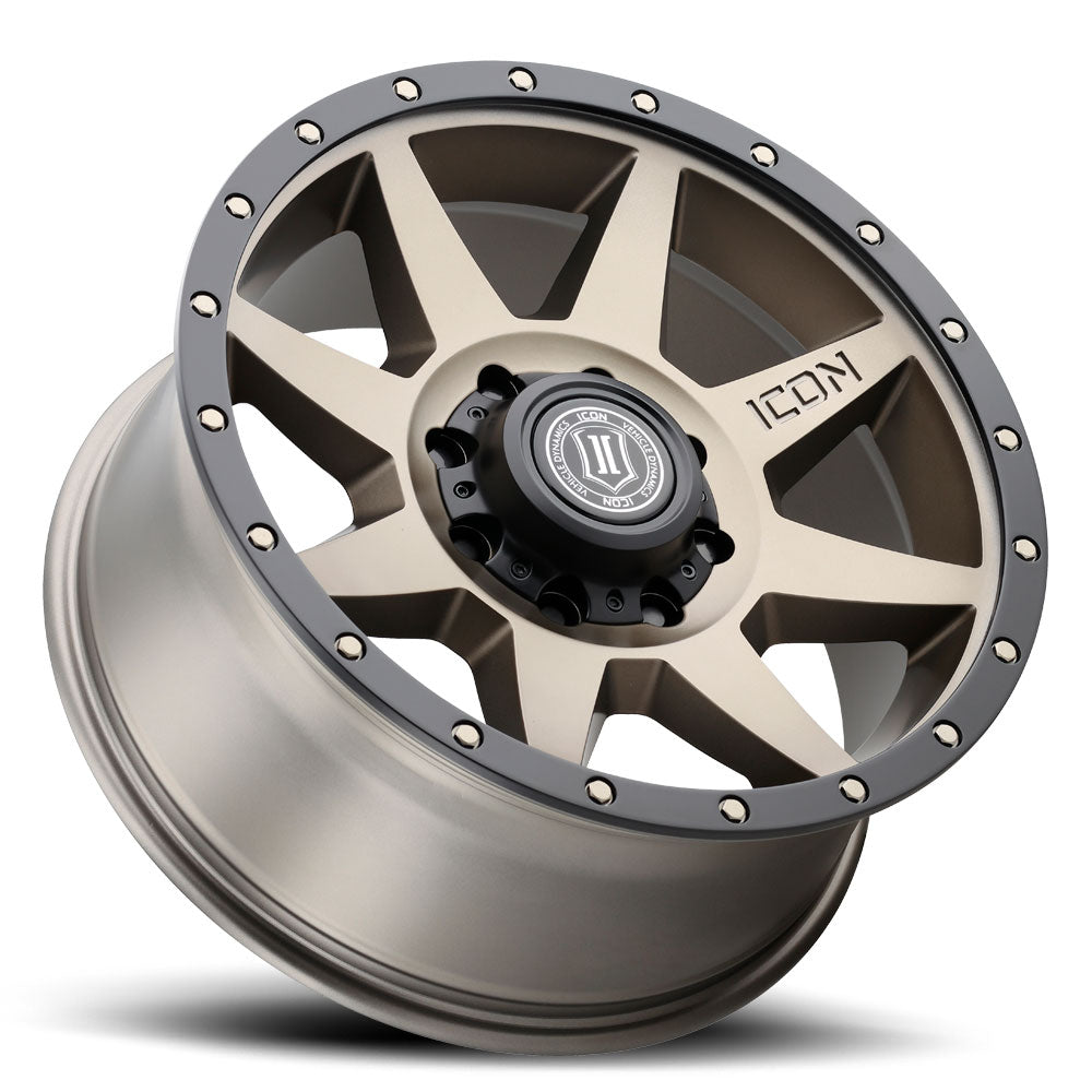 Rebound 20 X 9 / 8 X 180 12MM Offset 5.5 Inch Backspace Bronze, ICON Alloys
