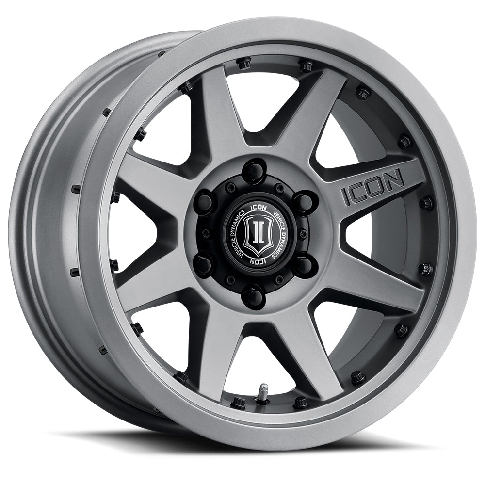 Rebound Pro 17 X 8.5 / 5 X 150 25MM Offset 5.75 Inch Back Space Titanium, ICON Alloys