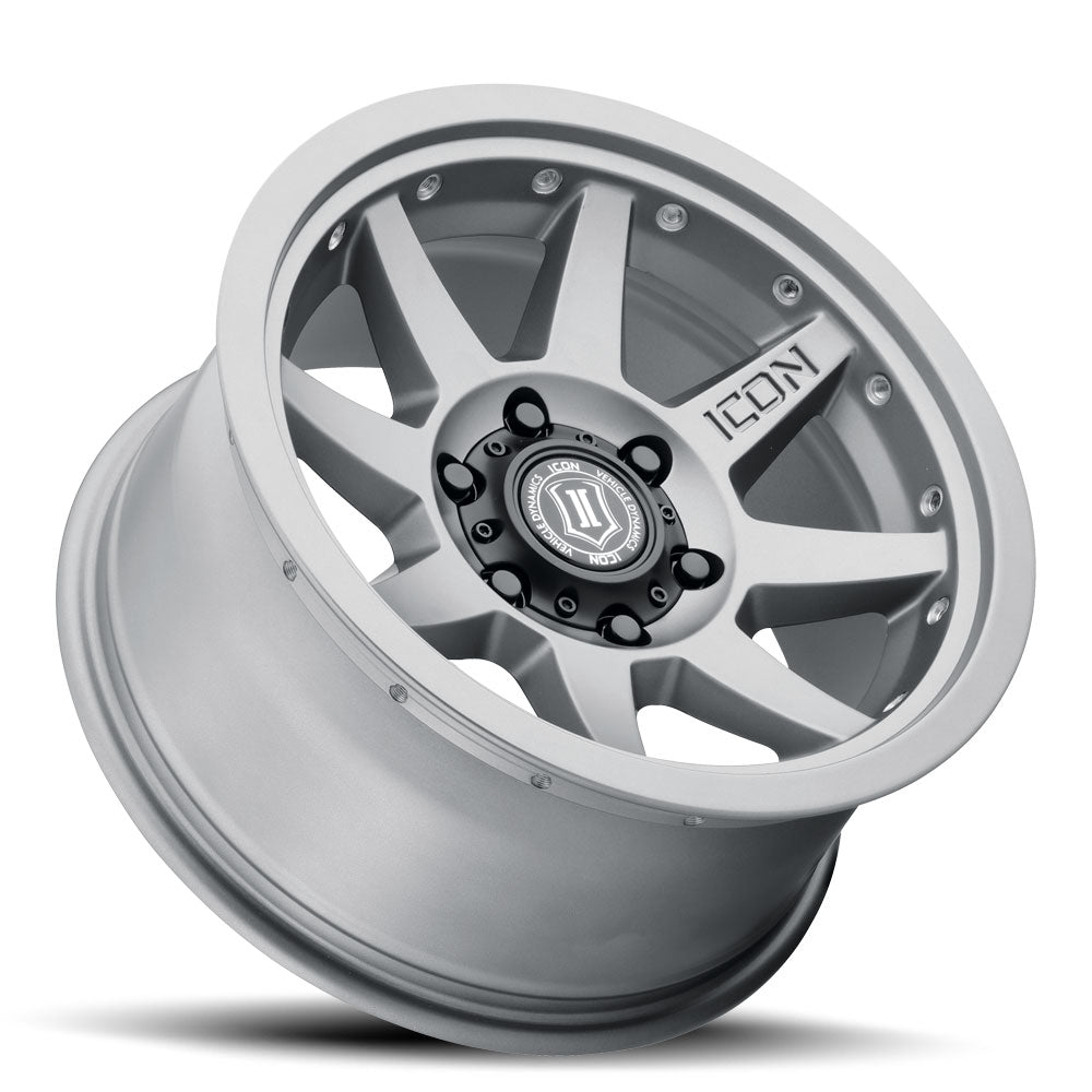 Rebound Pro 17 X 8.5 / 5X5 / -6MM / 4.5 Inch Back Space Titanium, ICON Alloys