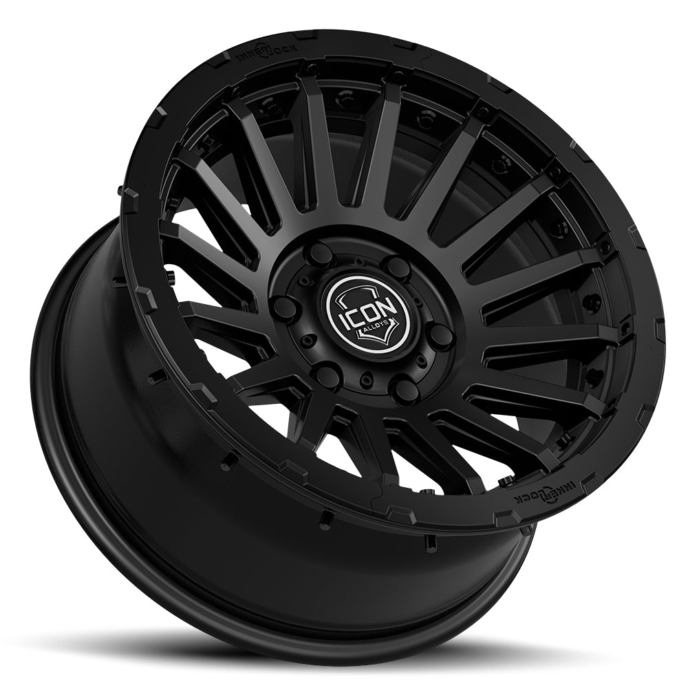 Rebound Pro 18 X 9 / 6 X 5.5 0MM Offset 5 Inch Back Space Satin Black, ICON Alloys