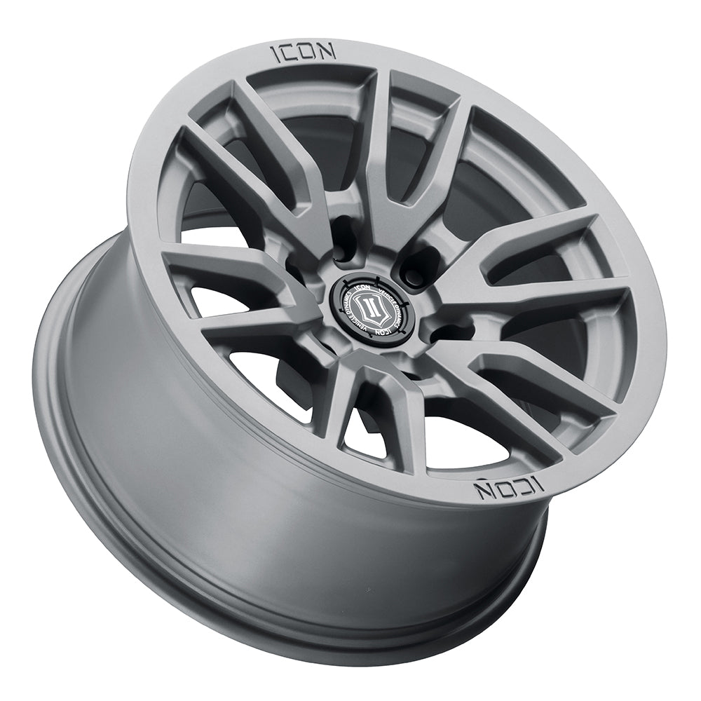 Vector 6 17 X 8.5 / 6 X 5.5 / 25 MM / 5.75 Inch Back Space Titanium, ICON Alloys
