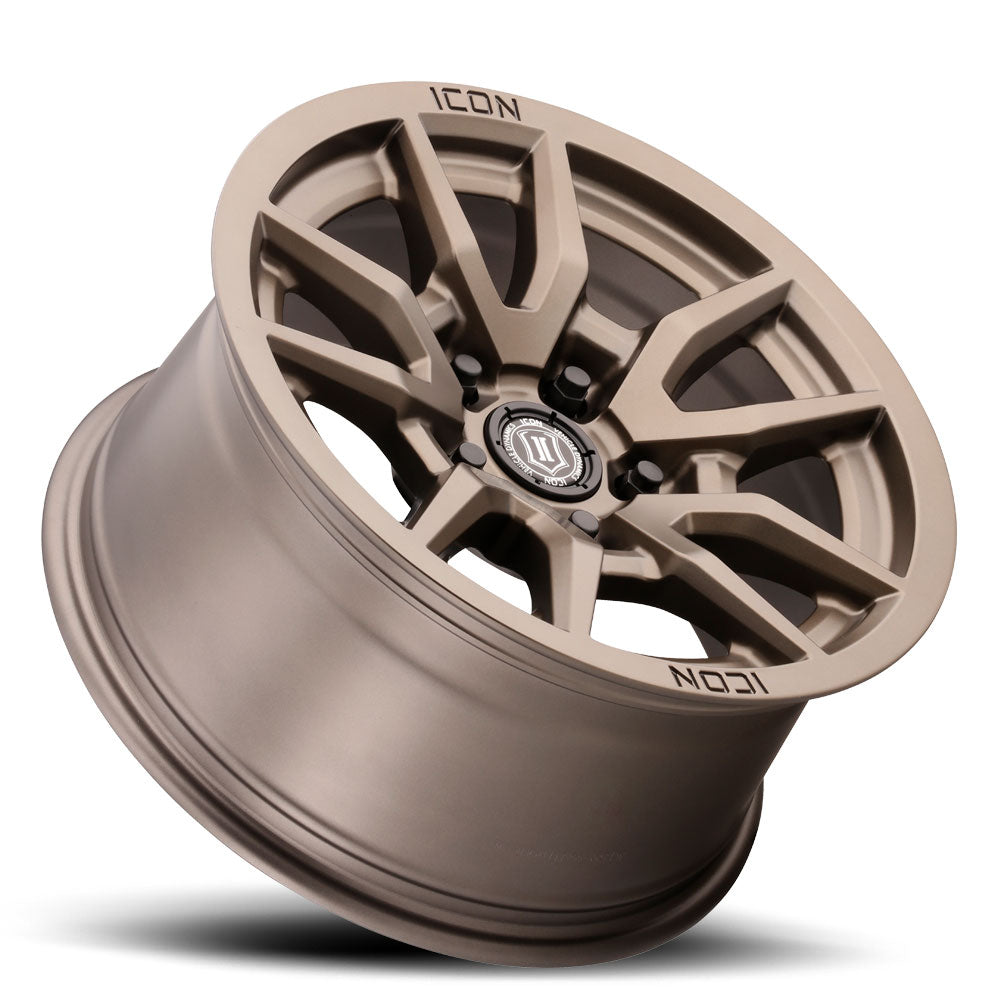 Vector 5 17 X 8.5 / 5 X 5 Inch / -6MM / 4.5 Inch Back Space Bronze, ICON Alloys