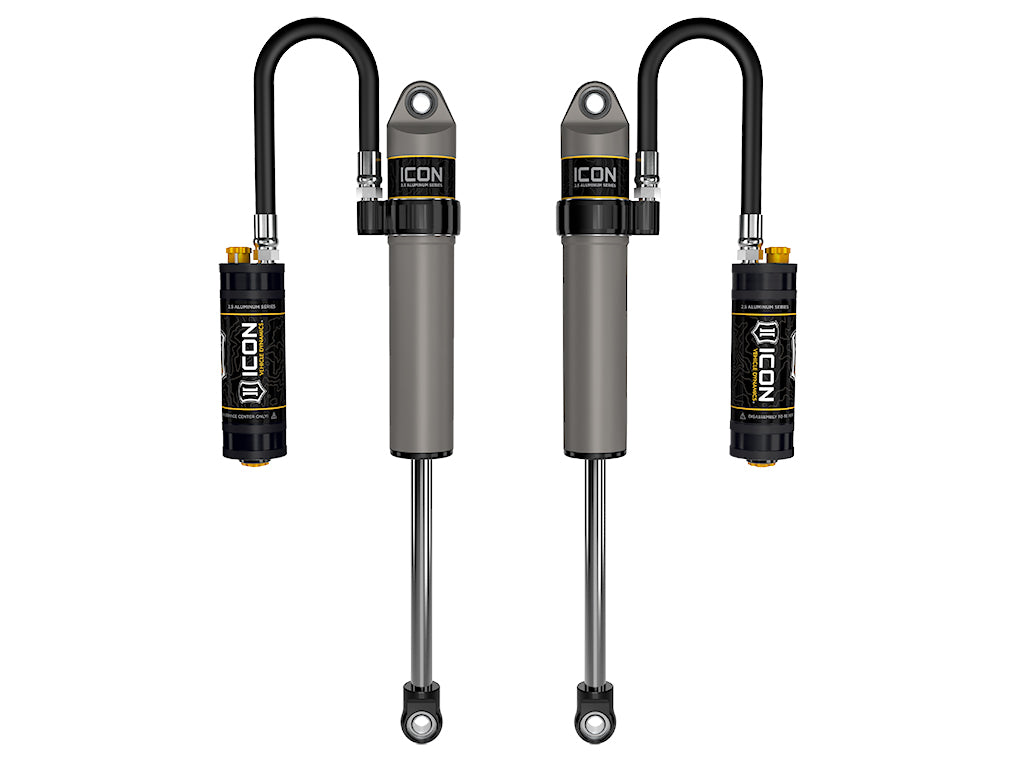 2020-2023 Jeep Gladiator 2018-2023 Jeep Wrangler JL 2.5 Inch Lift Front V.S. 2.5 Aluminum Series Shock Absorbers Remote Reservoir W/ CDCV Pair Icon Vehicle Dynamics