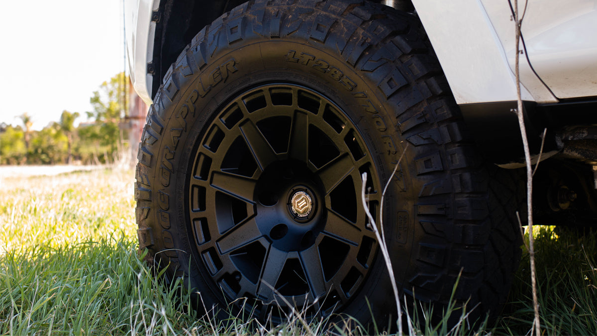 Compass 17 X 8.5 / 5X5 / -6MM / 4.5 Inch Back Space Satin Black, ICON Alloys