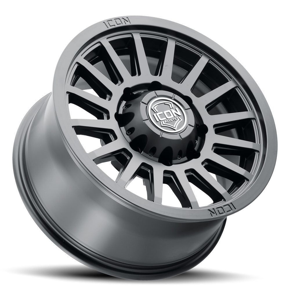 Recon Six 18 X 9 / 8 X 170 6MM Offset 5.25 Inch Backspace Satin Black, ICON Alloys