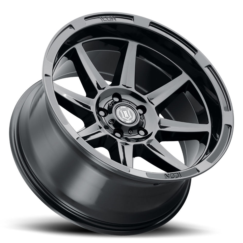 Bandit 20X10 / 5X5 / -24MM / 4.5 Inch Back Space Gloss Black, ICON Alloys