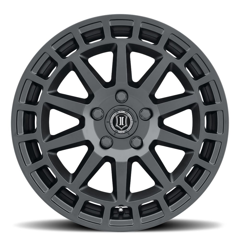 Journey 17 X 8 / 5 X 4.5 / 38 MM / 6 Inch Back Space Satin Black, ICON Alloys