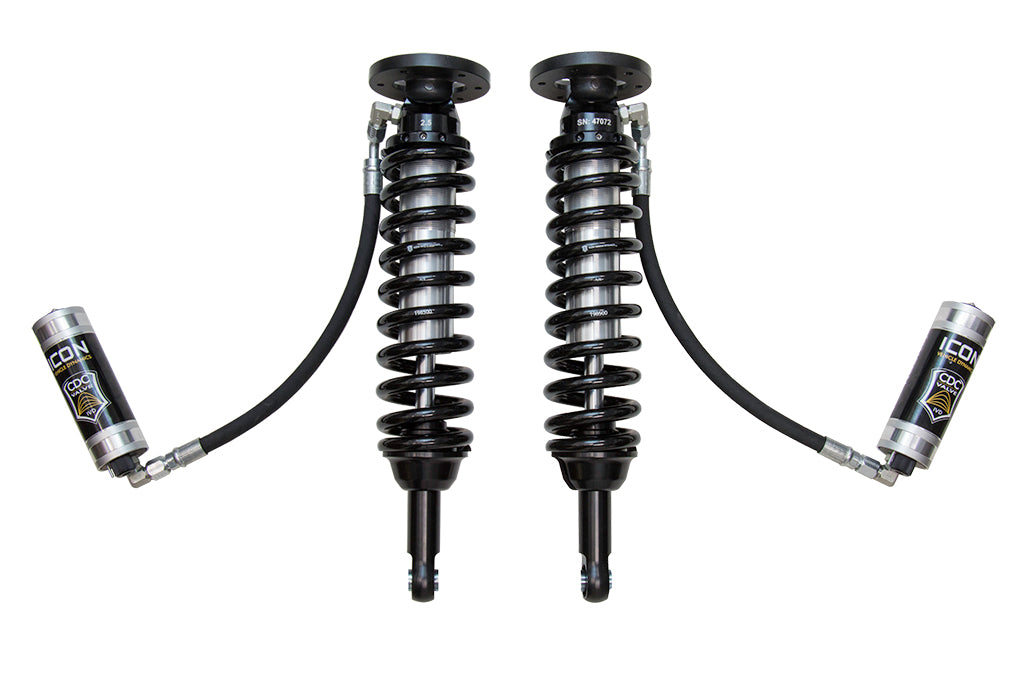 2009-2013 Ford F-150 4WD 1.75-2.63 Inch Lift Front V.S. 2.5 Series Coilover Kit Remote Reservoir W/ CDCV Icon Vehicle Dynamics