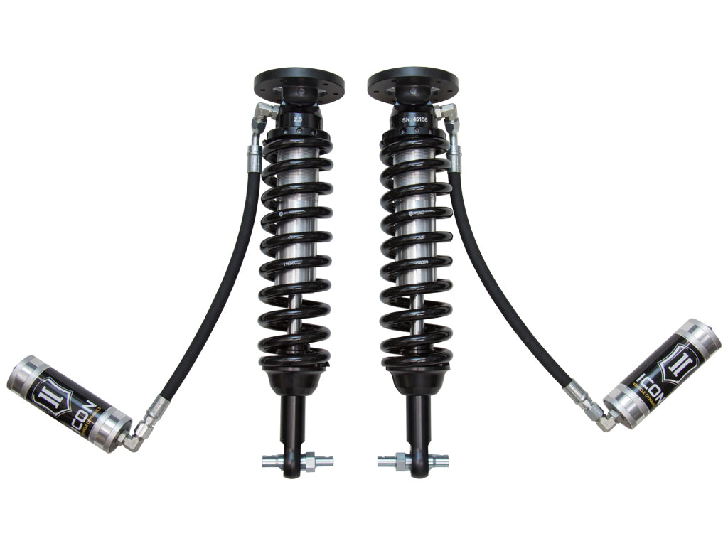 2014 Ford F-150 4WD 1.75-2.63 Inch Lift Front V.S. 2.5 Series Coilover Kit Remote Reservoir Icon Vehicle Dynamics