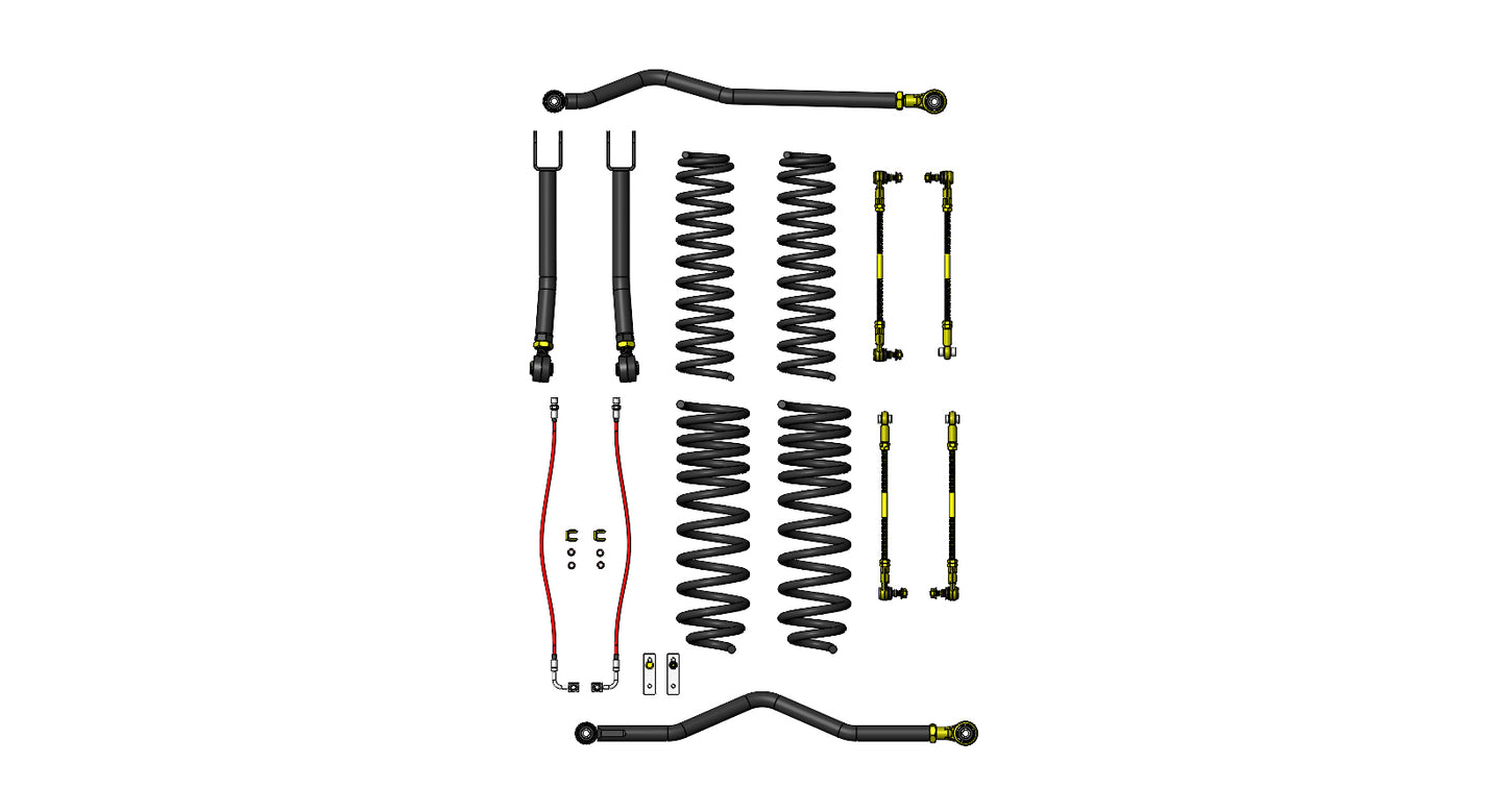 Jeep Gladiator Diesel 3.5 Inch Ride Right+ Lift Kit 2020+ JT Clayton Off Road