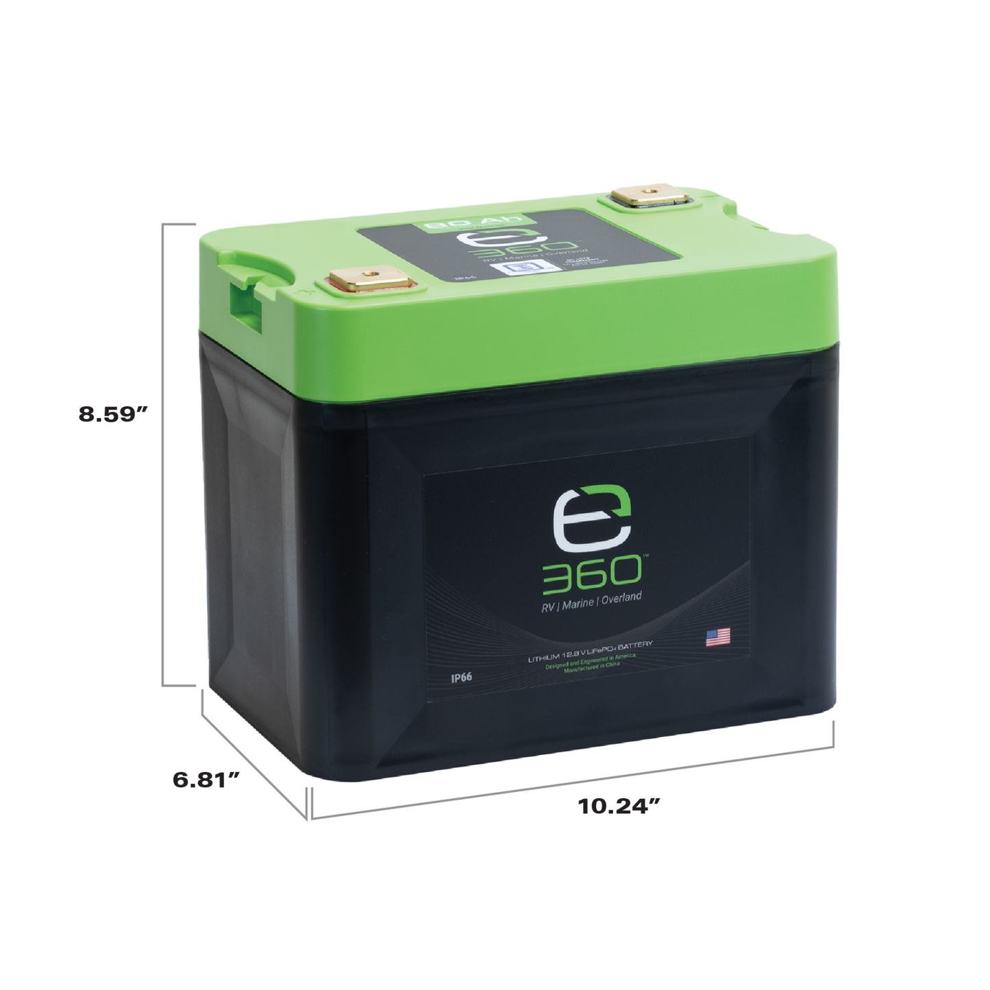 12V 80Ah LiFePO4 Lithium Battery – Group 24