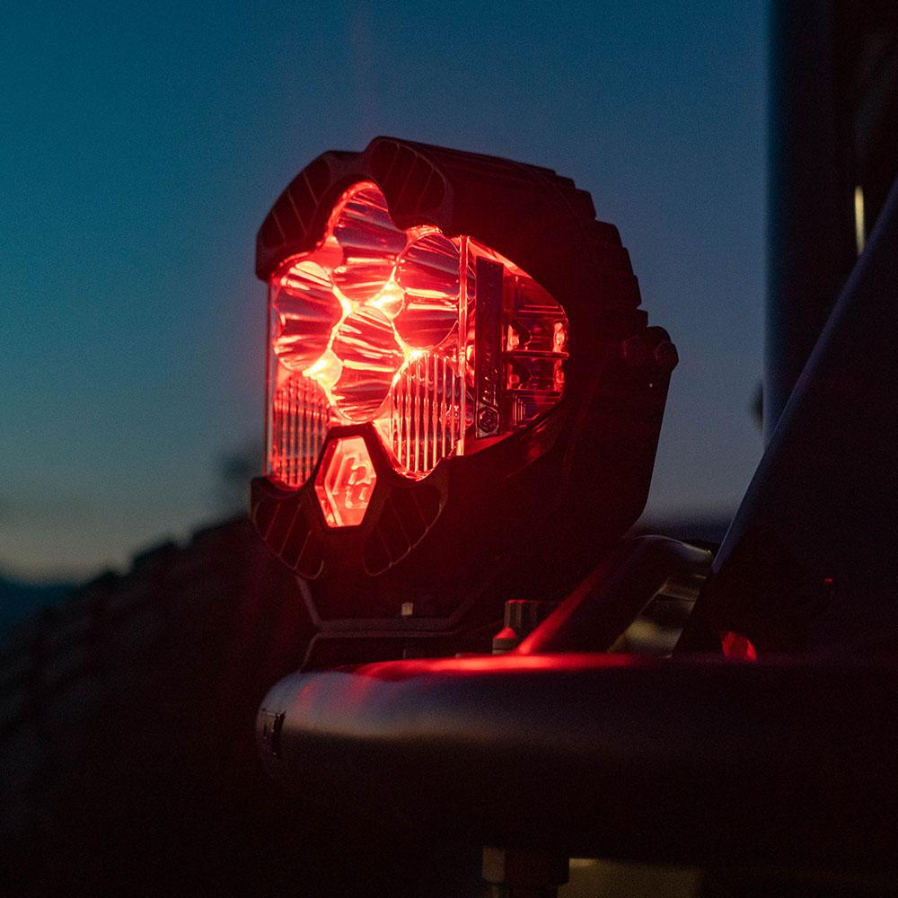 LP6 Pro LED Auxiliary Light Pod Light Pattern Driving/Combo Red Backlight Baja Designs