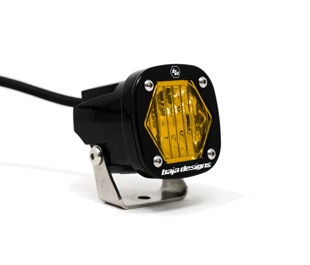 S1 Black LED Light Pod (Wide Cornering; Amber)