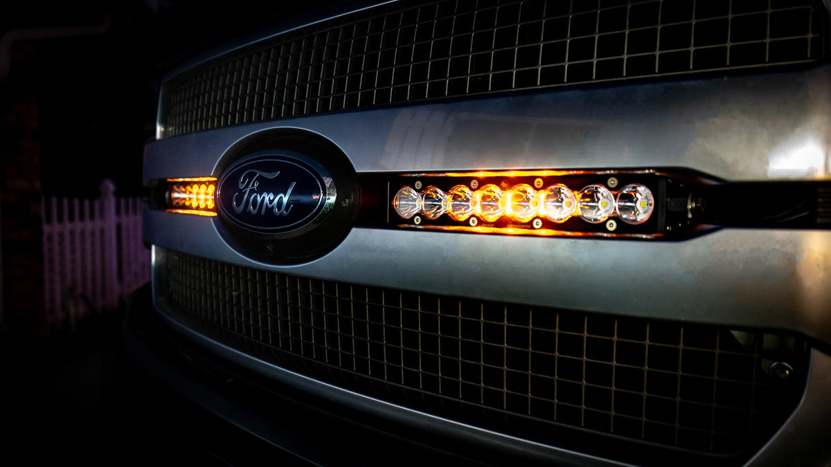S8 Dual 10 Inch Grille Kit - '18-21 F-150 (Driving/Combo; Clear)