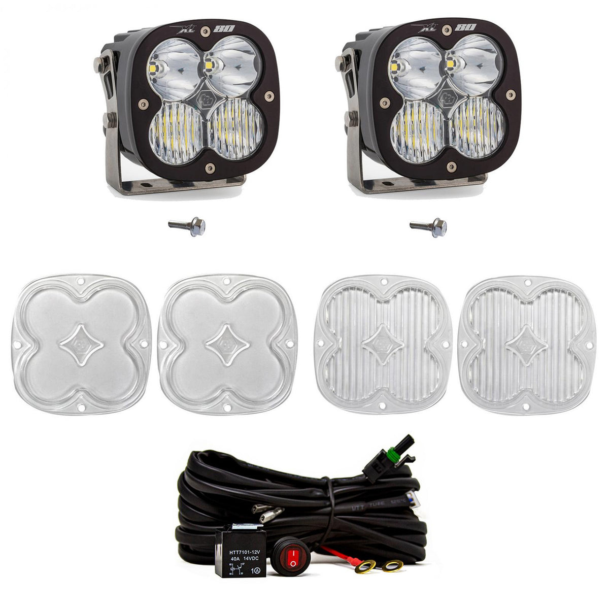 XL80 A-Pillar Kit - '21-22 Bronco (Driving/Combo; Clear; Toggle Wiring)