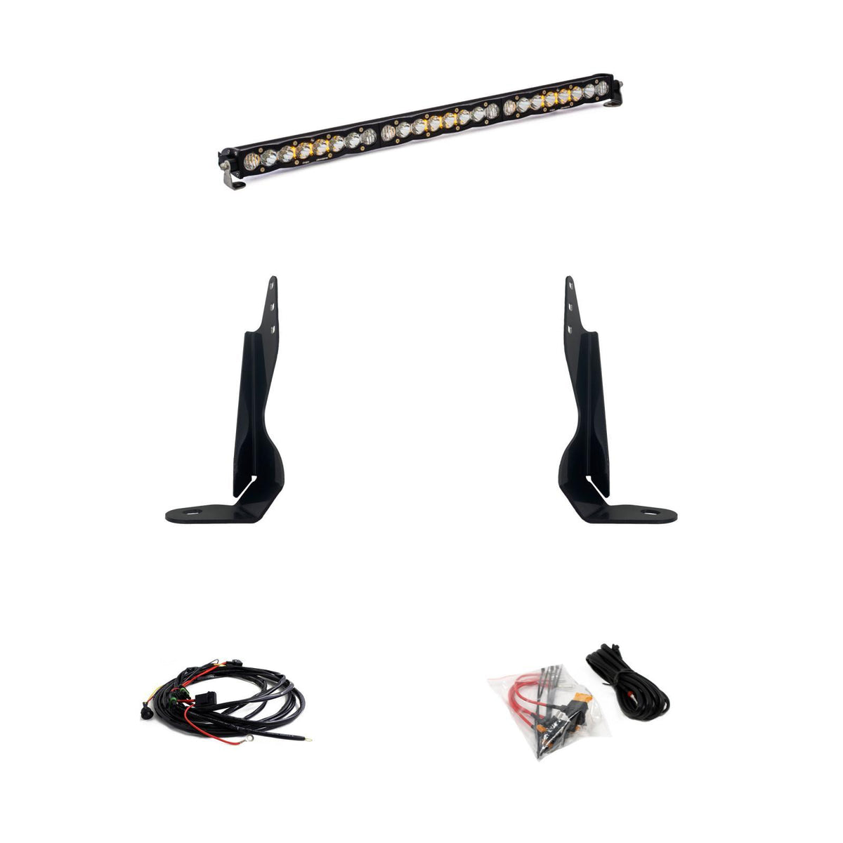 S8 30 Inch Grille Kit - '20-22 Sierra 2500HD/3500HD (Driving/Combo; Clear)