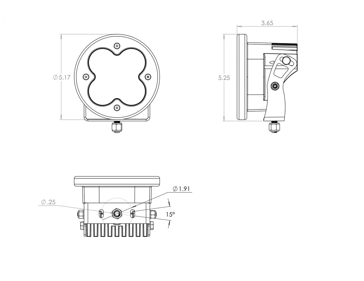 XL-R Pro LED Light Pod (Wide Cornering; Amber)