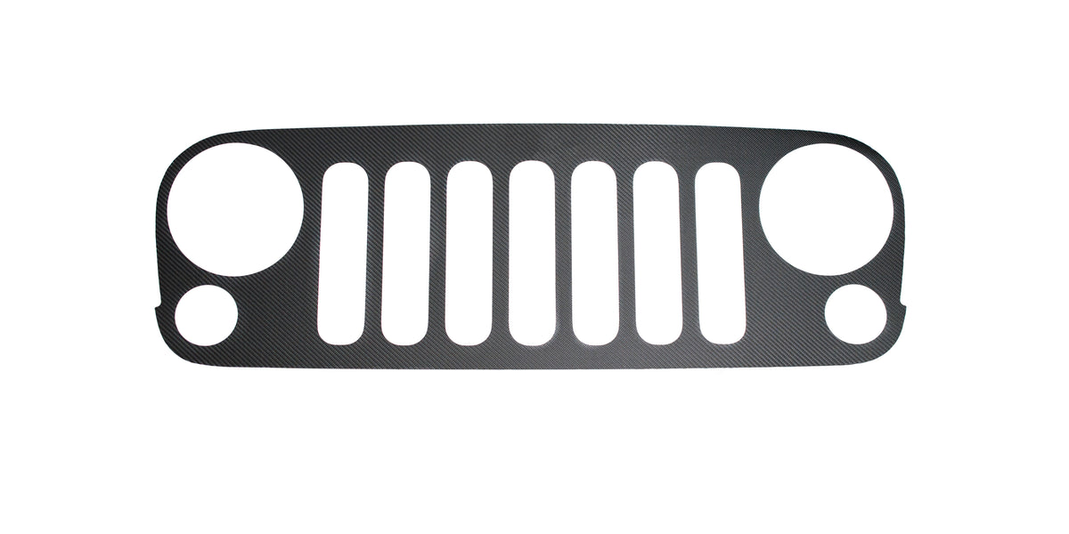 Front Grill Overlay Fits 2007-2018 Jeep Wrangler JK