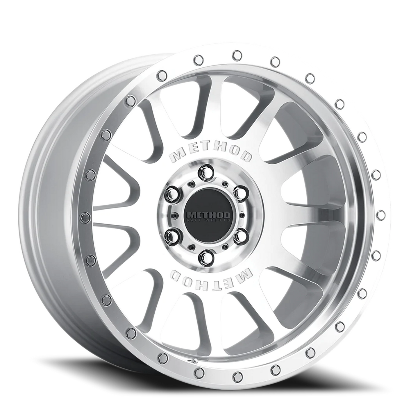 Aluminum Wheels 20x10 NV MR605 Bolt Pattern 8 On 170 Offset -24 Lip Size 2.83 Machined Silver SL Clear Coat Method