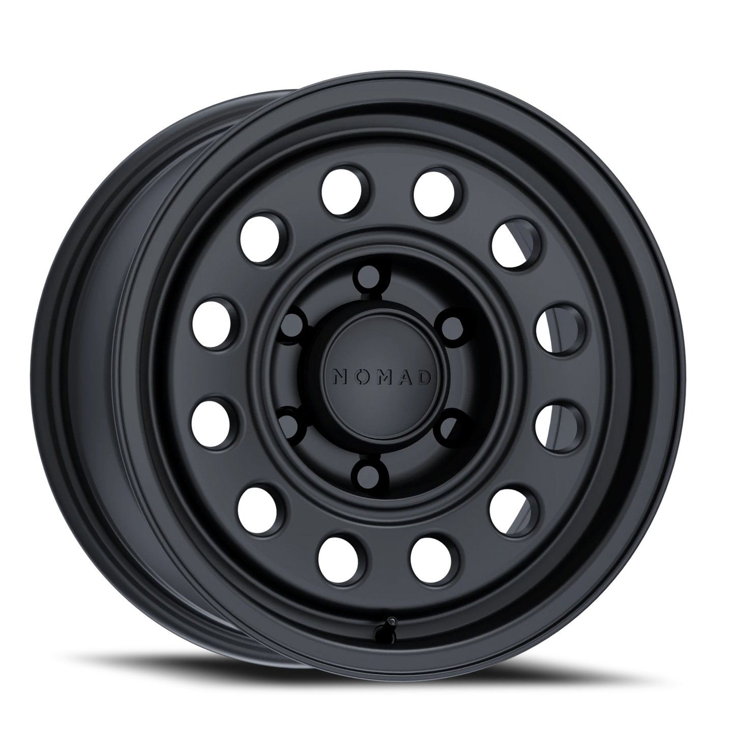 Aluminum Wheels 17x8.5 501SB Convoy Satin Black 6 On 135 Bolt Pattern 87.1 Bore -10 Offset Nomad Wheels