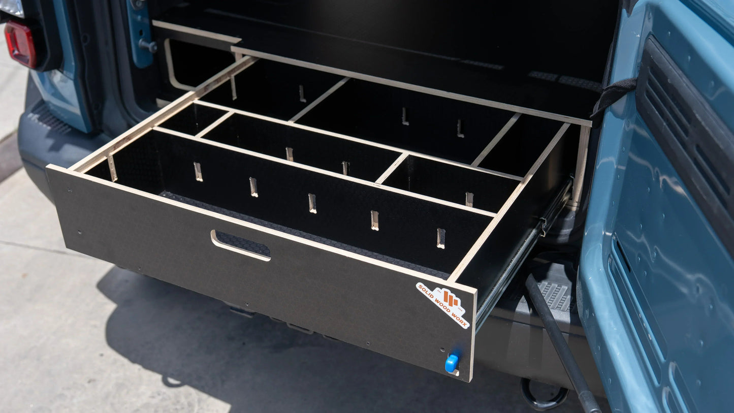 Bronco 4-Door Single Drawer Storage PreCut Kit - 2 options