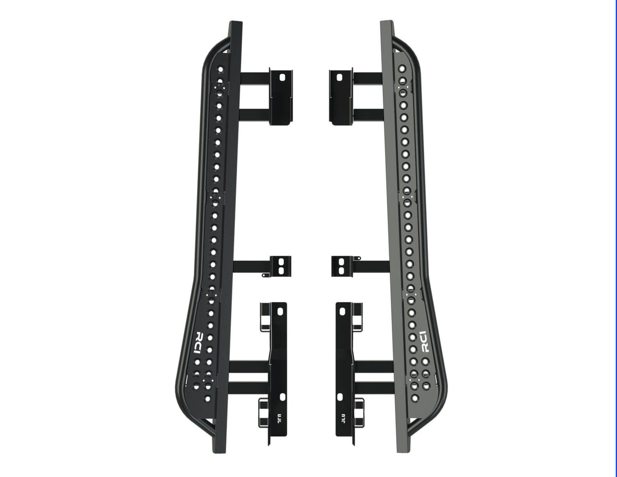 Rock Sliders | 2018 + Wrangler (JLU) - Top plate, black powdercoat, 5 degree