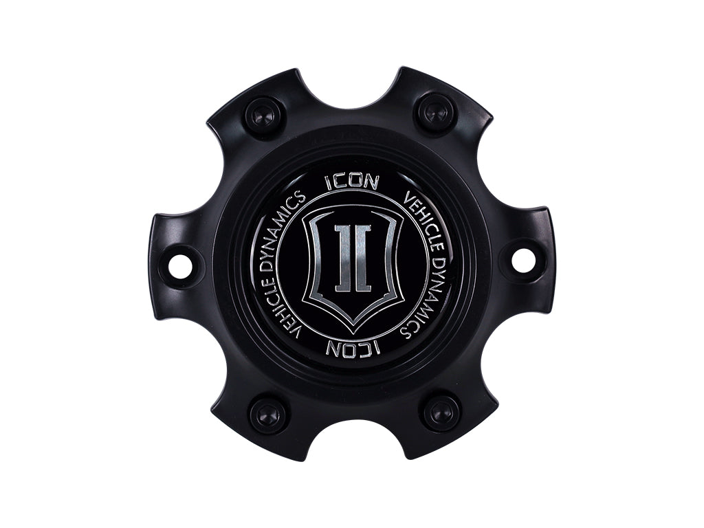 Rebound Low Pro Center Cap 6X120 Black, ICON Alloys