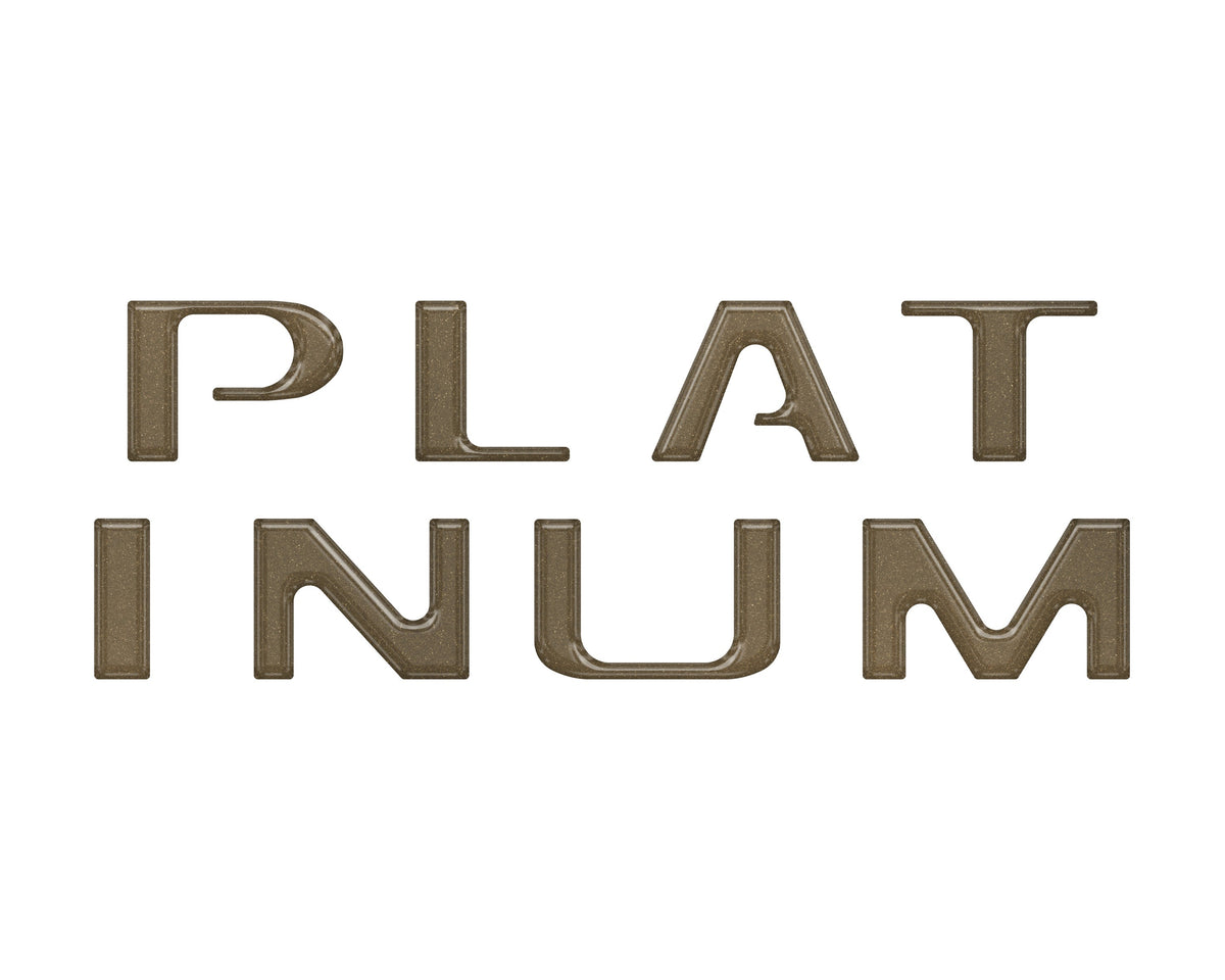 Platinum Tailgate Letter Overlays Fits 2020-2022 Ford Super Duty