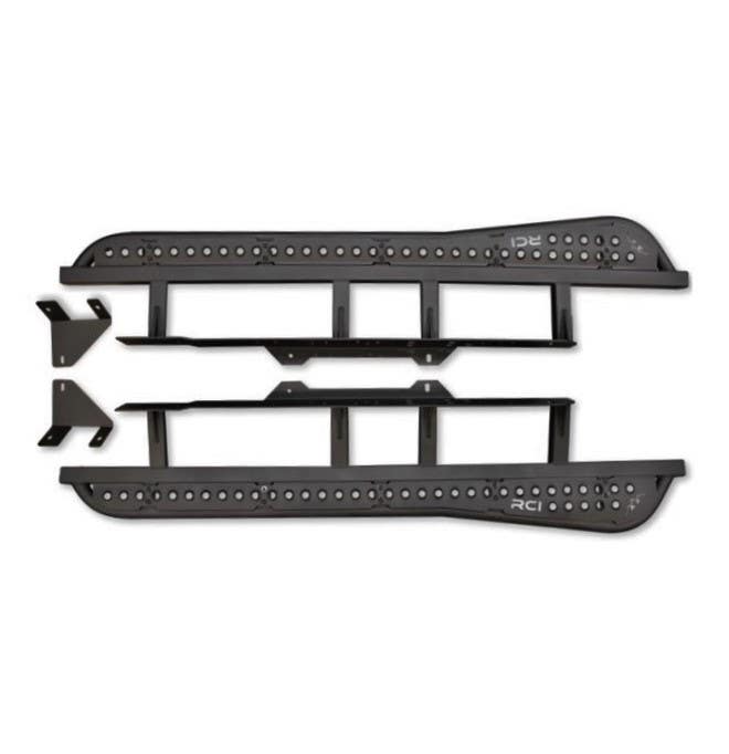 Rock Sliders | 05-15 Tacoma - 20 degree slider with top tread plate, satin black powdercoat