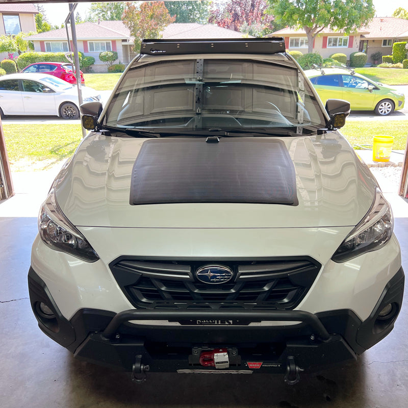 Subaru Crosstrek Lensun 85W 12V Hood Flexible Solar Panel