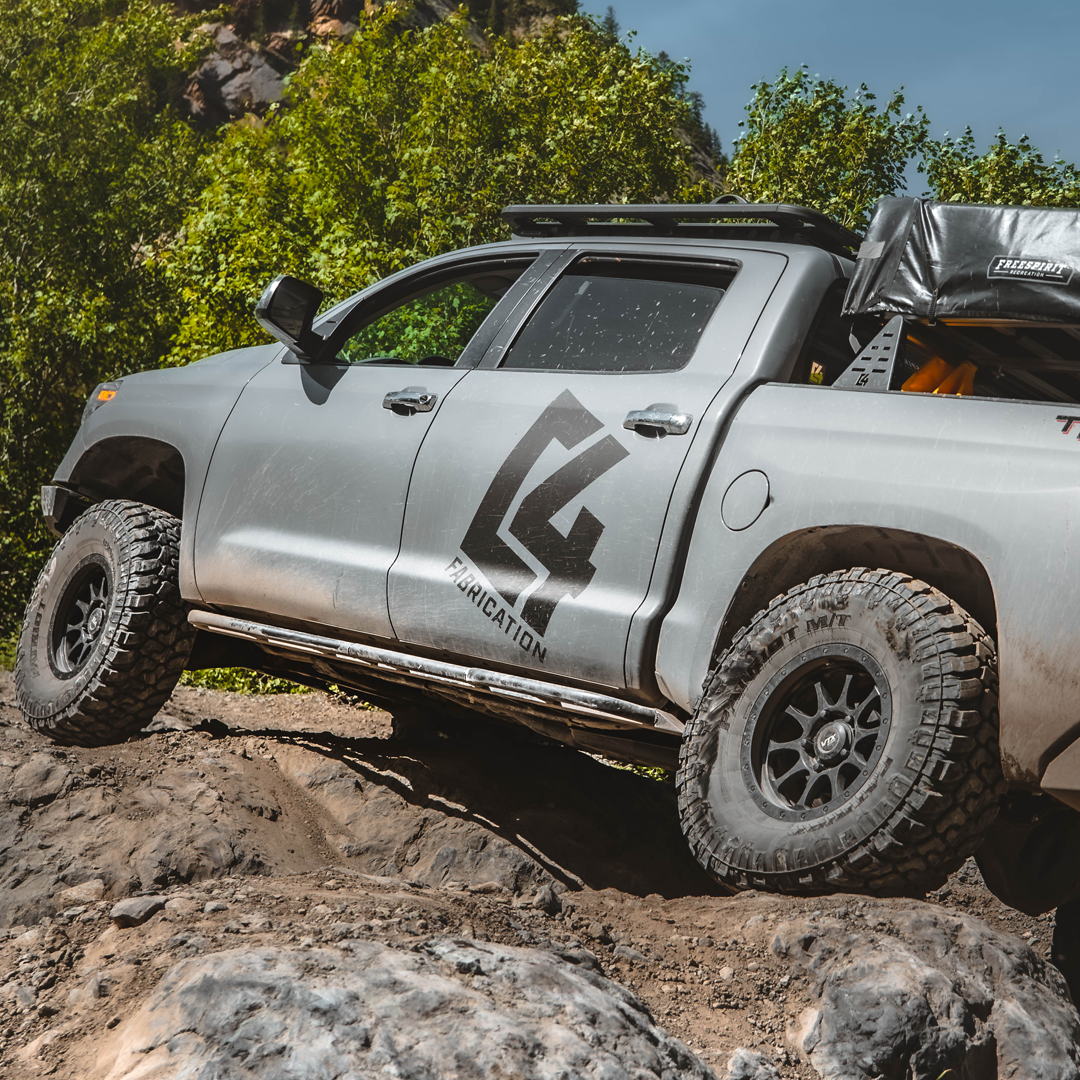 Tundra Rock Sliders / 2nd Gen / 2014-2021 | Hammer Black Powder Coat