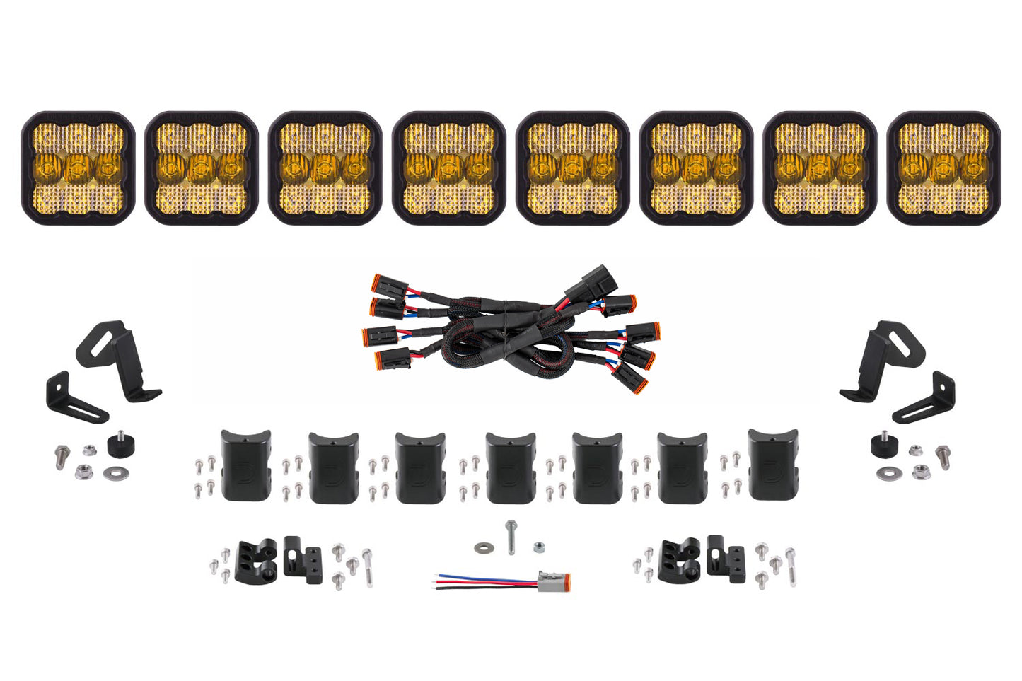 SS5 Sport Universal CrossLink 8-Pod Lightbar Yellow Combo