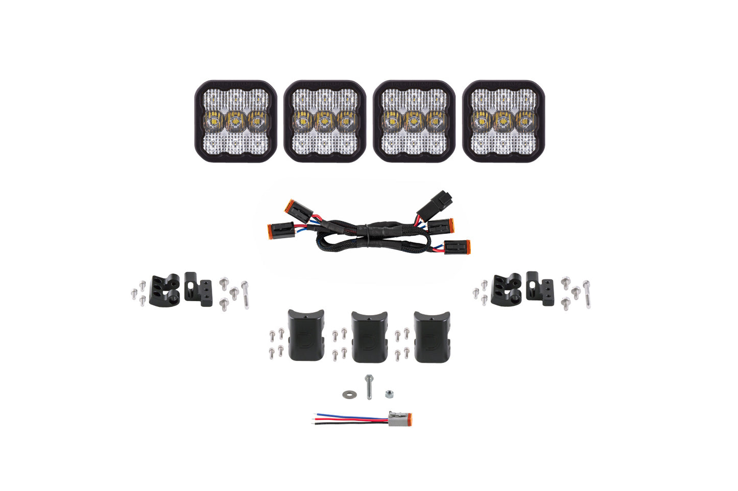 SS5 Pro Universal CrossLink 4-Pod Lightbar White Combo