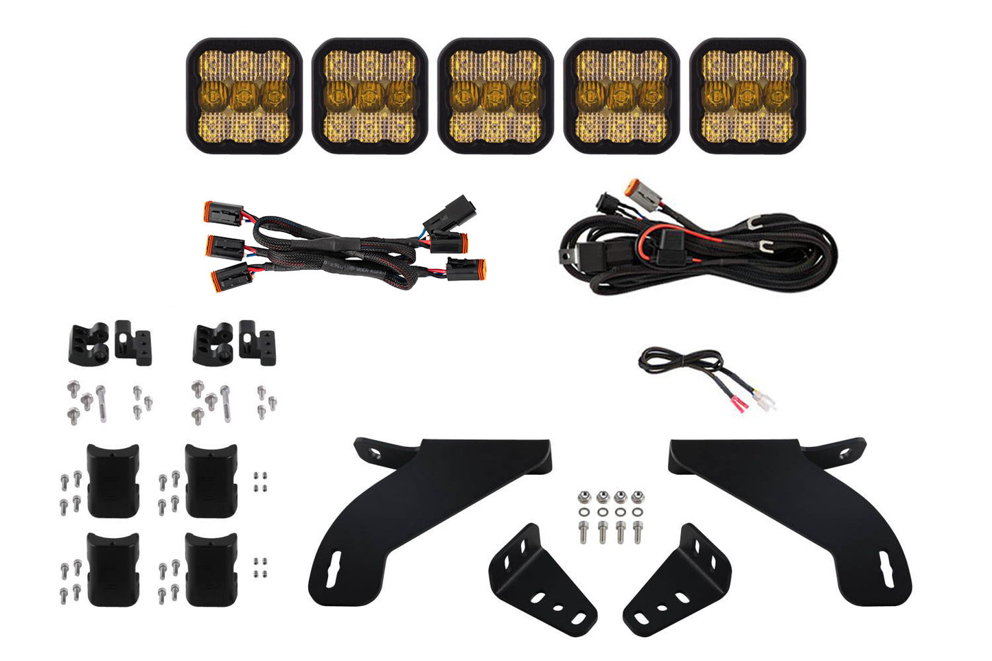 SS5 Grille CrossLink Lightbar Kit for 2021-2023 Ford F-150 Sport Yellow Combo