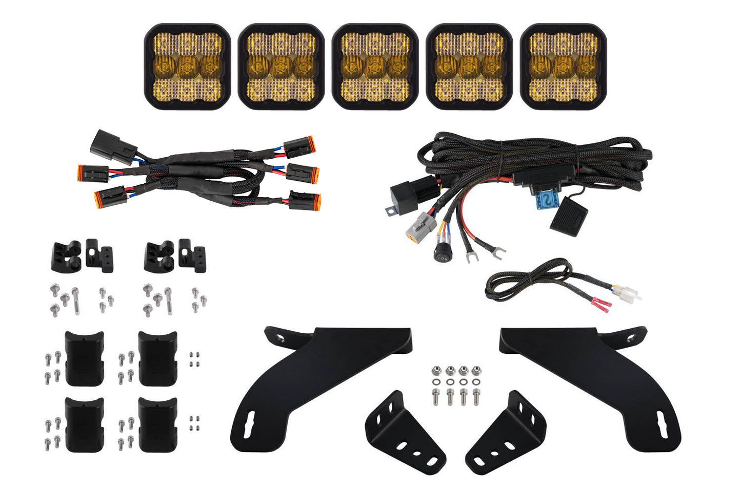 SS5 Grille CrossLink Lightbar Kit for 2021-2023 Ford F-150 Pro Yellow Combo