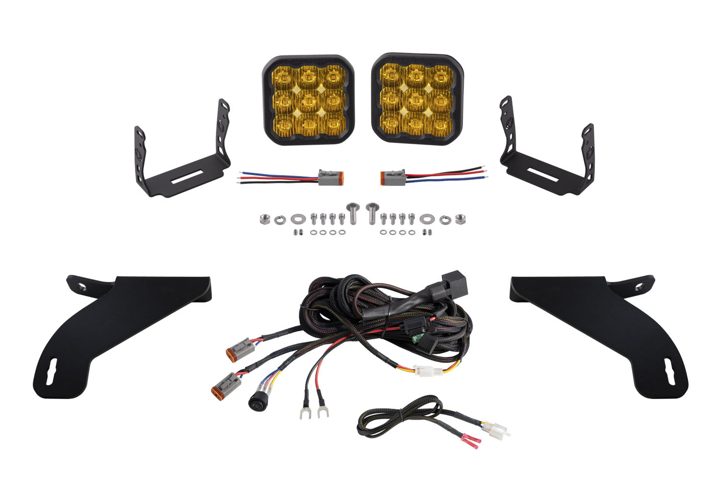 SS5 Bumper LED Pod Light Kit for 2021-2023 Ford F-150 Pro Yellow Driving