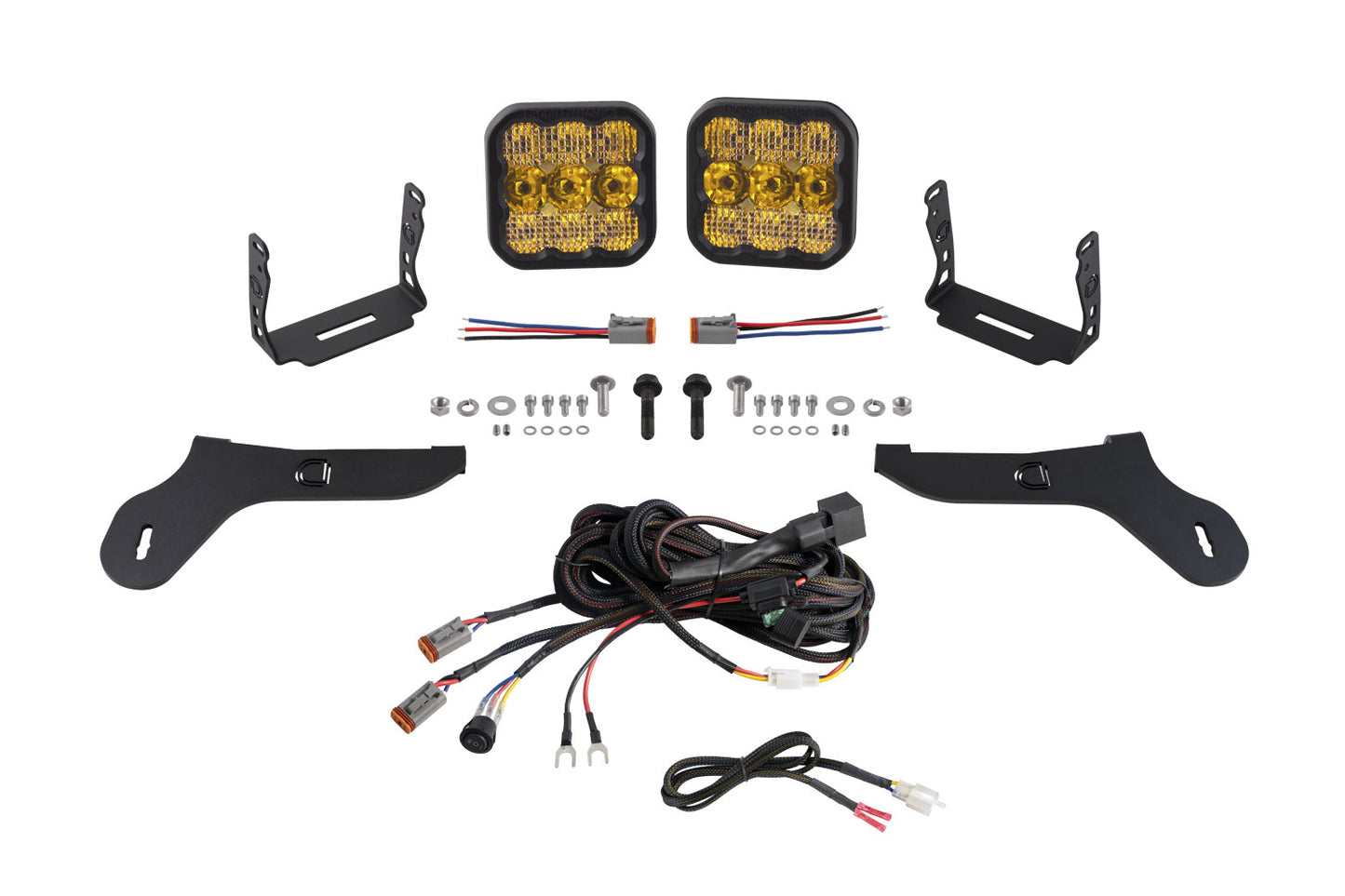 SS5 Bumper LED Pod Light Kit for 2017-2020 Ford Raptor Sport Yellow Combo