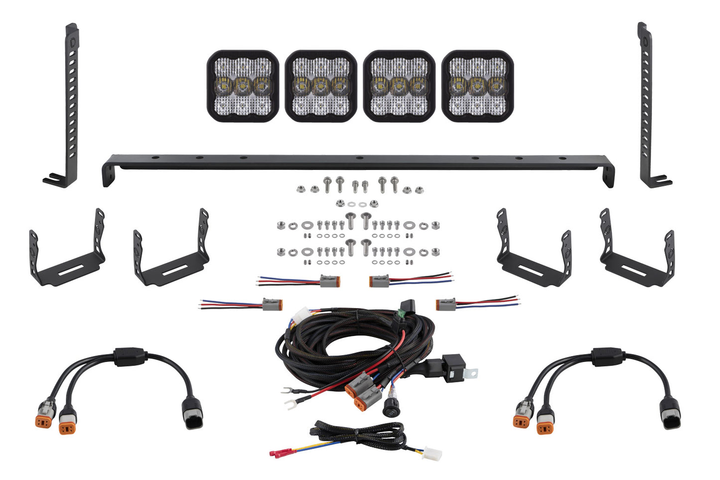 SS5 Stealth Grille LED 4-Pod Kit for 2014-2024 Toyota 4Runner Sport White Combo