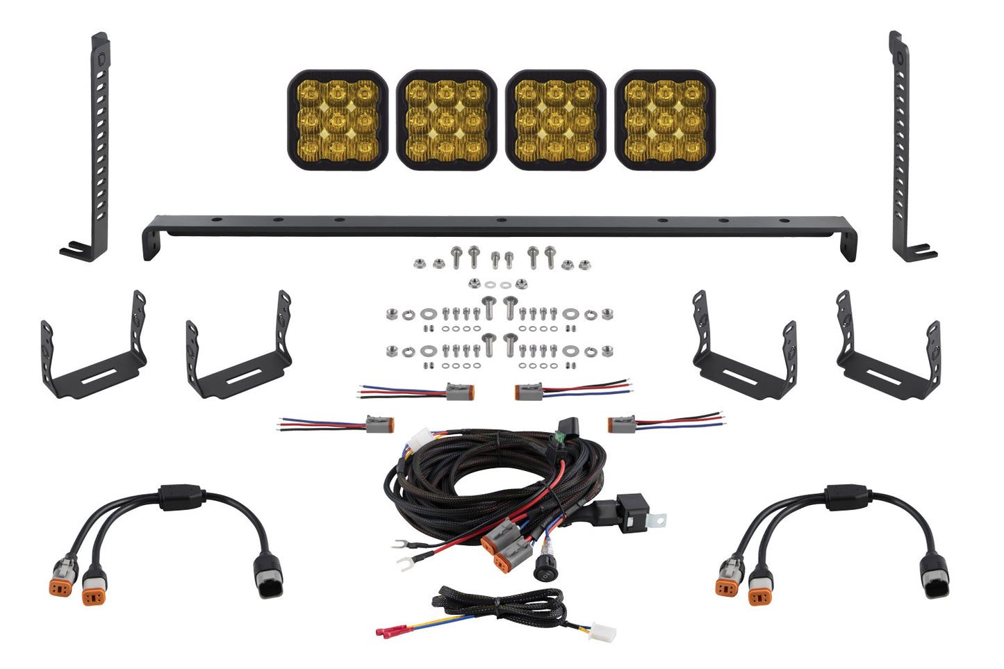 SS5 Stealth Grille LED 4-Pod Kit for 2014-2024 Toyota 4Runner Pro Yellow Driving