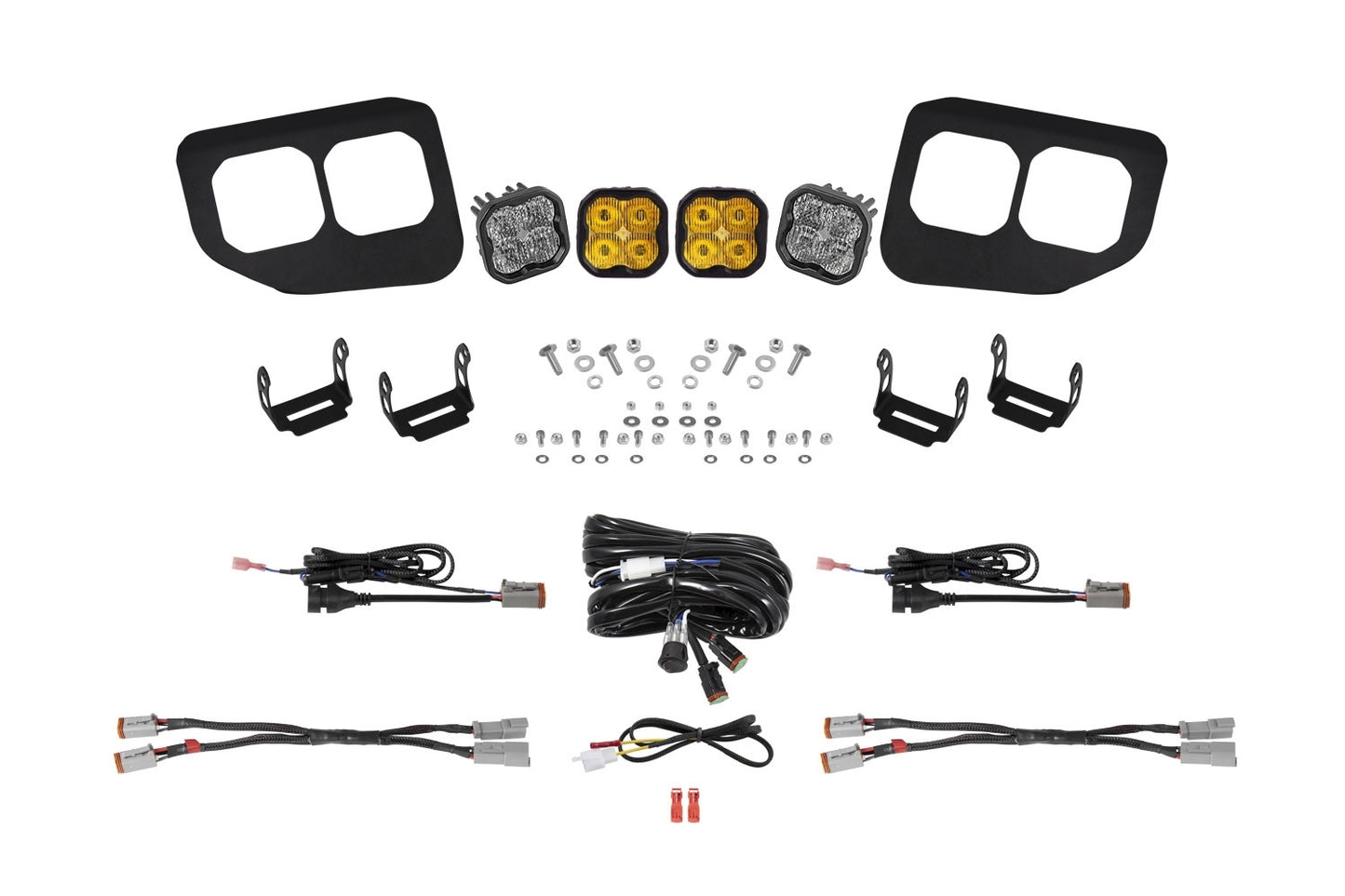 SS3 LED Fog Pocket Kit for 2020-2022 Ford Super Duty Yellow Pro