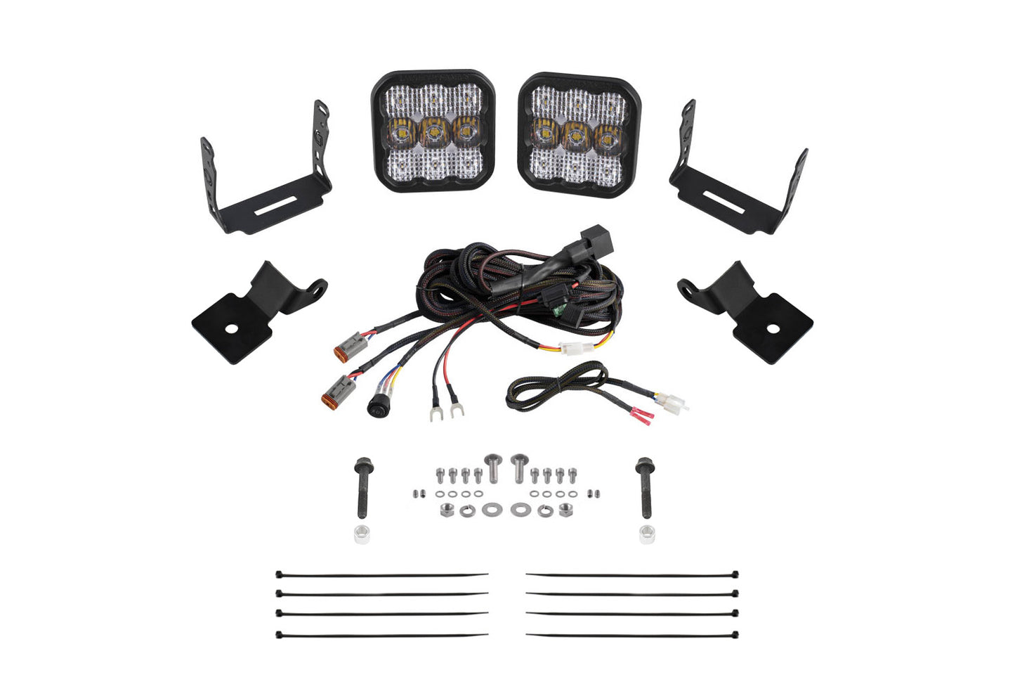 Stage Series SS5 A-Pillar Pod Kit for 2014-2018 Polaris RZR XP Sport White Combo