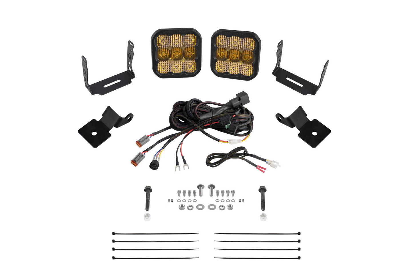 Stage Series SS5 A-Pillar Pod Kit for 2014-2018 Polaris RZR XP Sport Yellow Combo