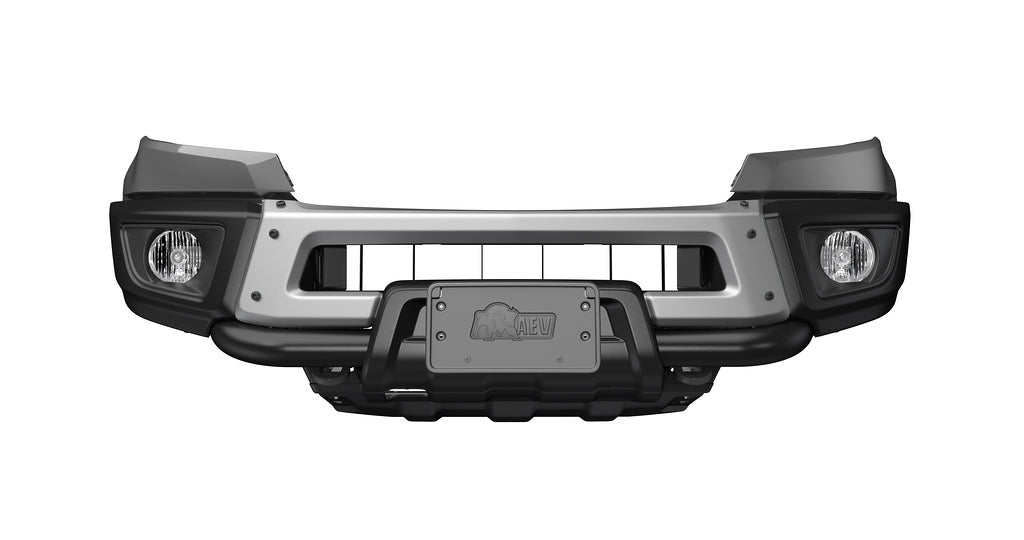 AEV Bison Front Bumper - Silver no tube