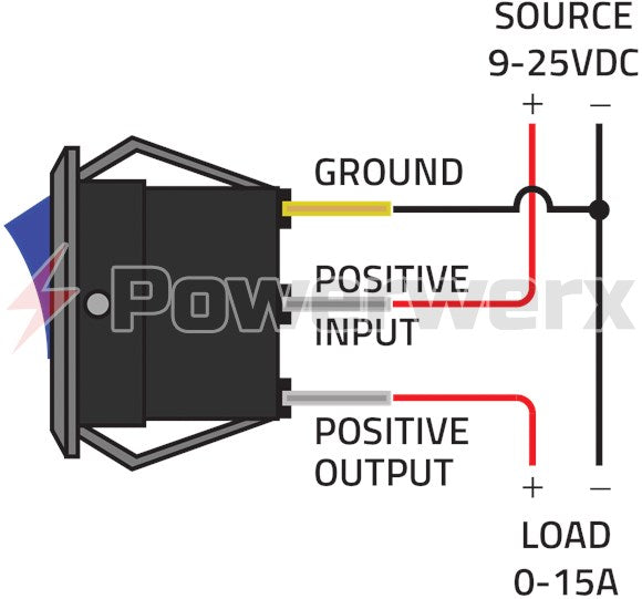 Powerwerx Panel Mount Red Switch for 12V Systems